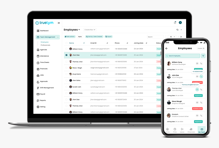 Softvision Corp - Dasboard Preview of Mobile and Desktop